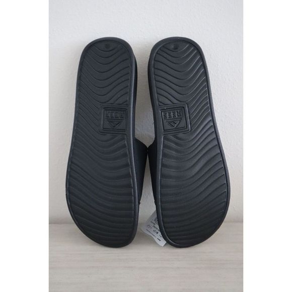 Reef RF0A3ONDBLA Men's Sz 12 Black One Slide Sandals - Picture 4 of 8